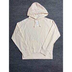 Outdoor Voices Hoodie XXS White Terry Organic Cotton Sweatshirt Oversized